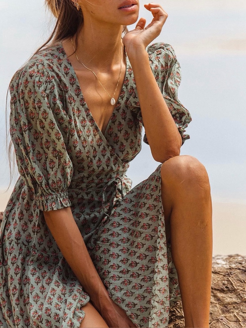 Daughters of India Wrap Dress - Picture 2 of 9